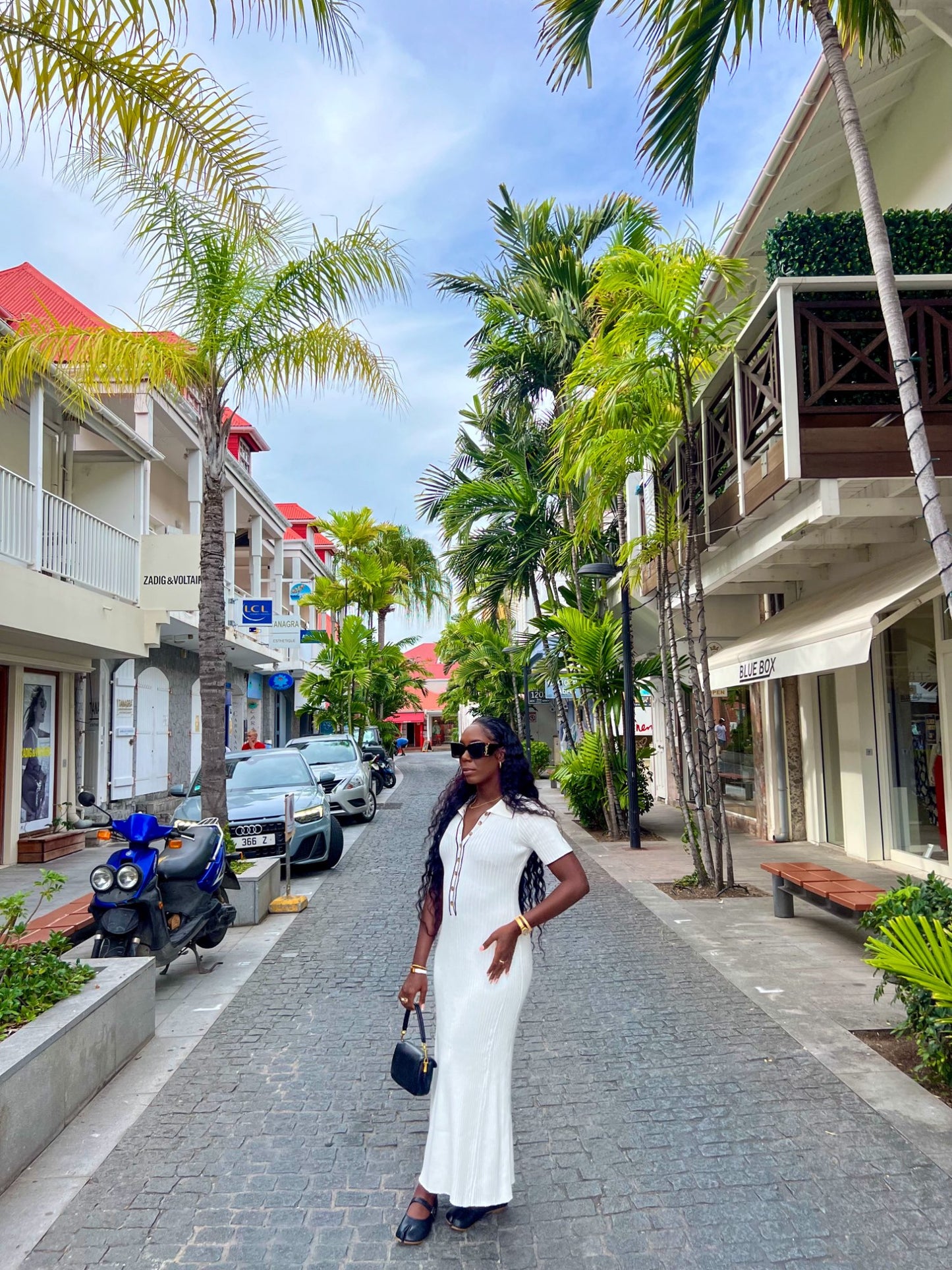 Robe Maxi Tricot Blanc vue complète - Maison Tanger