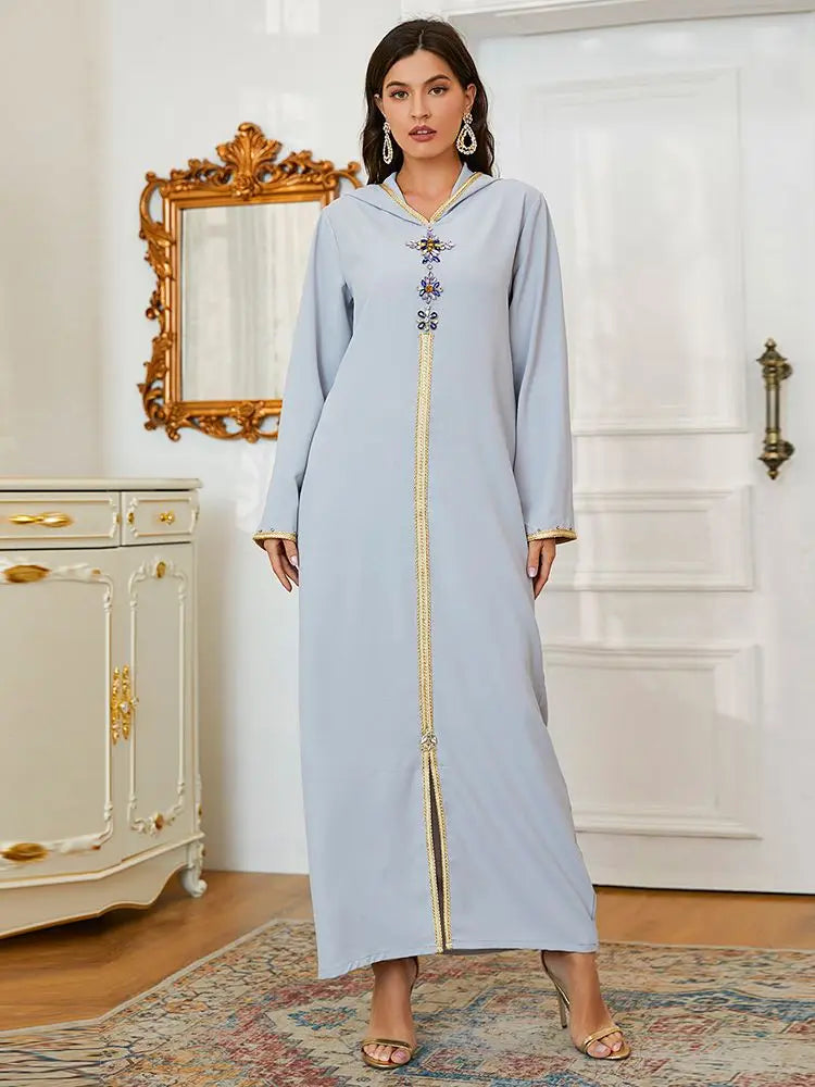 Hidaya Kaftan portée vue profil - Maison Tanger