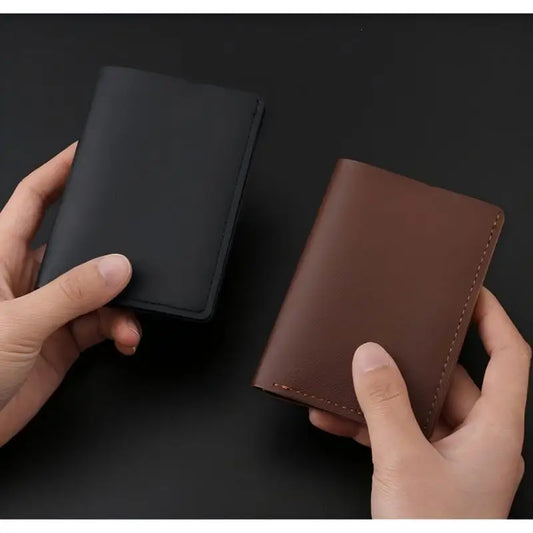 Portefeuille compact boutonné Hafsa — vue 1, face