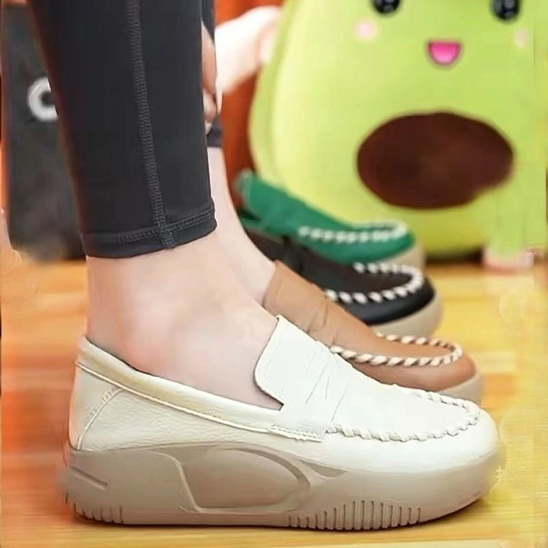Mocassin Ortho détail couture - Maison Tanger