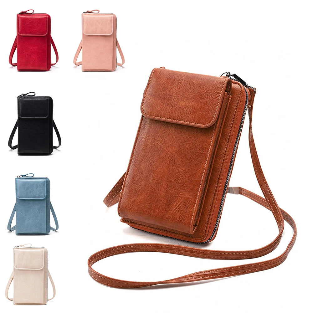 Sac téléphone bandoulière Mina en simili cuir PU — vue principale