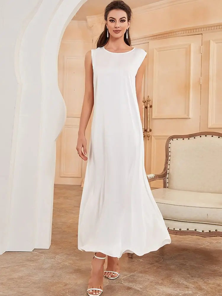 Essamlaliya Abaya portée vue complète - Maison Tanger