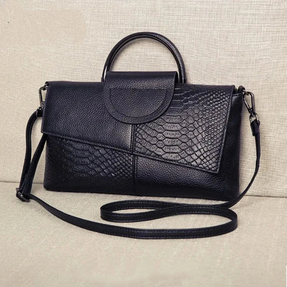 Sac porté épaule souple Safiya en simili cuir PU noir — vue principale