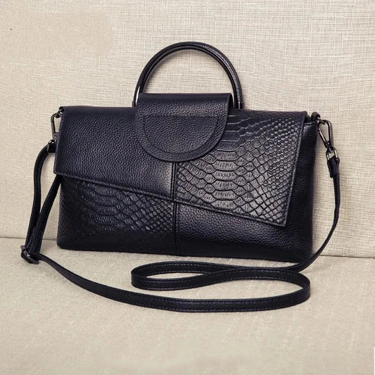 Sac porté épaule souple Safiya en simili cuir PU noir — vue principale