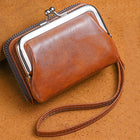Portefeuille compact à dragonne Yasmina en simili cuir PU — vue principale