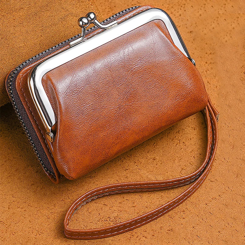 Portefeuille compact à dragonne Yasmina en simili cuir PU — vue principale