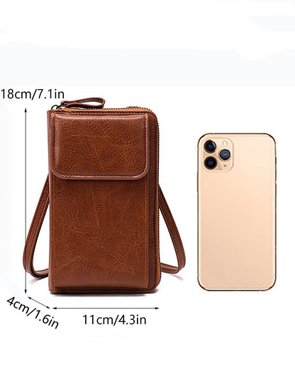 Sac téléphone Mina en simili cuir PU — détail porté