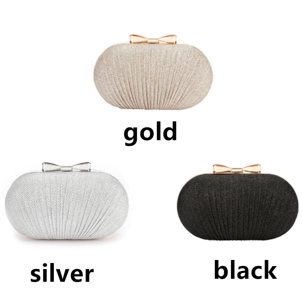 Pochette de soirée strass Noor — fermoir clip
