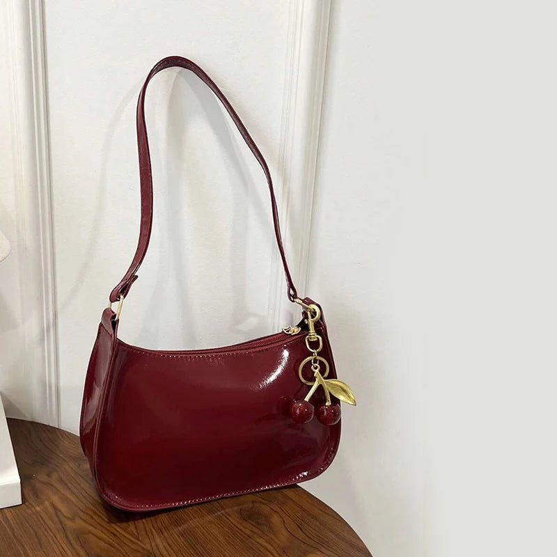 Sac bandoulière cerise Assia — vue 3