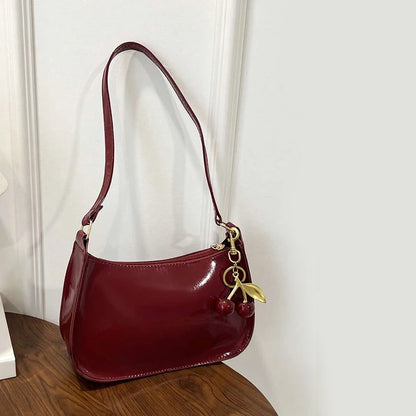 Sac bandoulière cerise Assia — vue 3