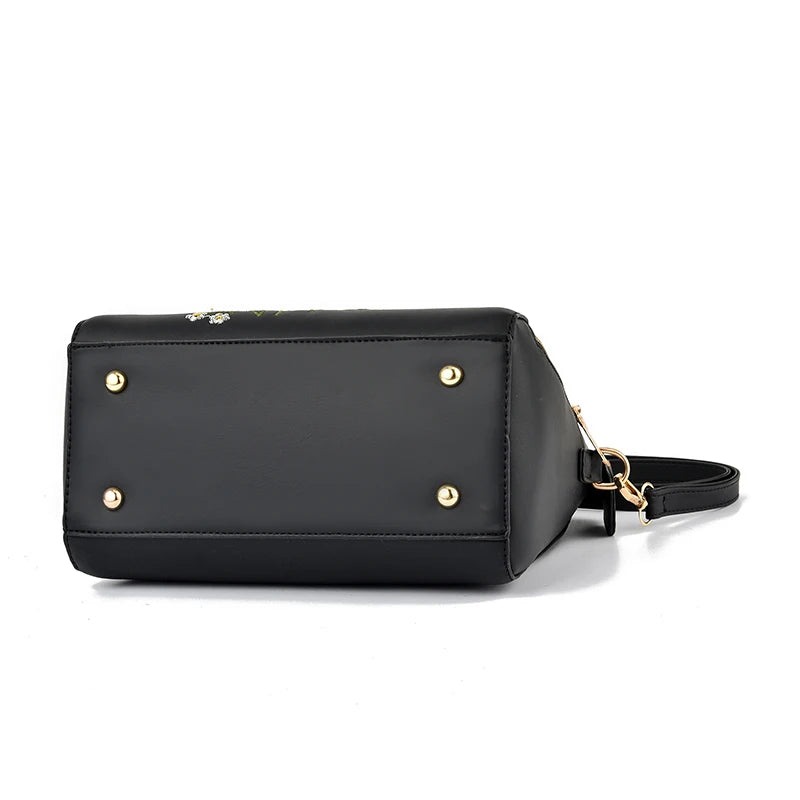 Sac Flora détail cuir vegan grainé - Maison Tanger