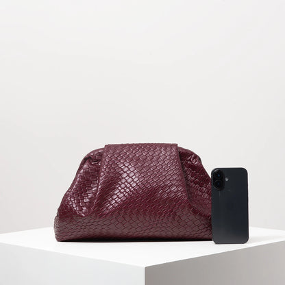 Pochette Warda — vue 2, détail du motif tissé
