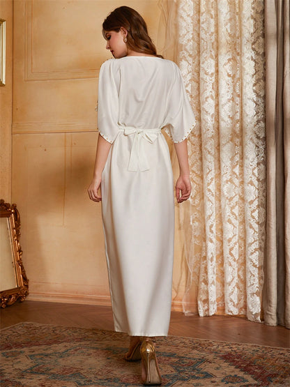 Soltana Kaftan vue de face broderie - Maison Tanger