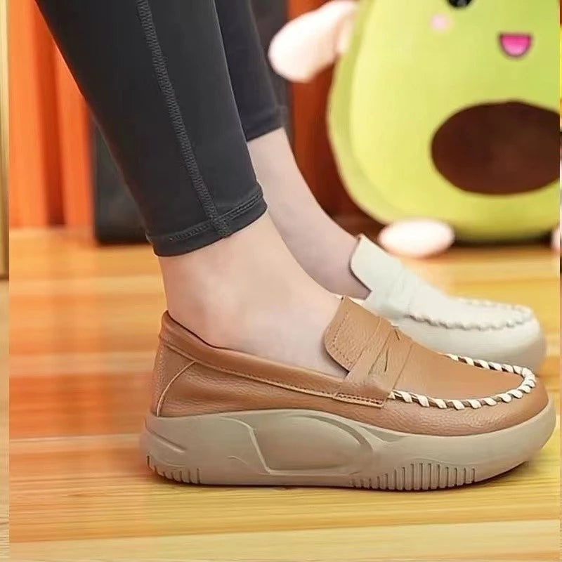 Mocassin Ortho cuir vegan vue profil - Maison Tanger